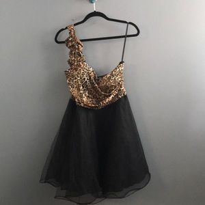 Leopard & Black Dress